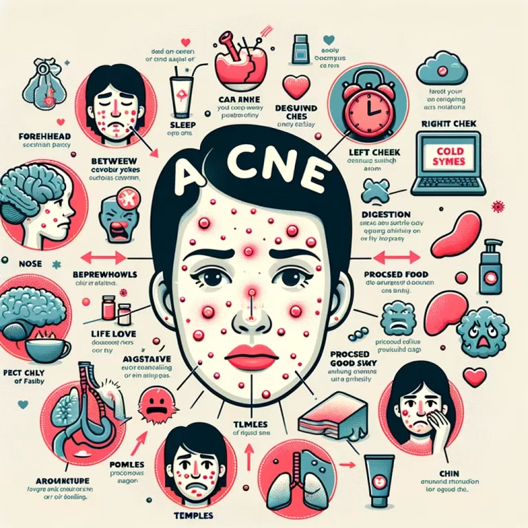 What causes acne on the face?